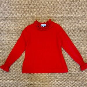 Tuckernuck Red Ruffled Women's Sweater